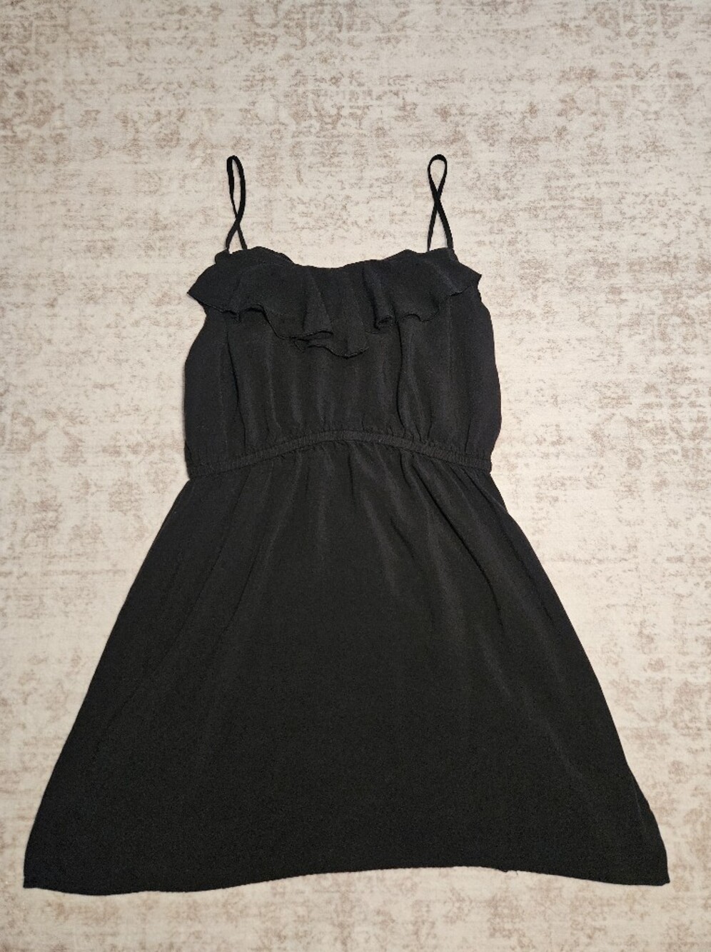 Y2K Apt. 9 Black Ruffle-Trim Spaghetti Strap Top